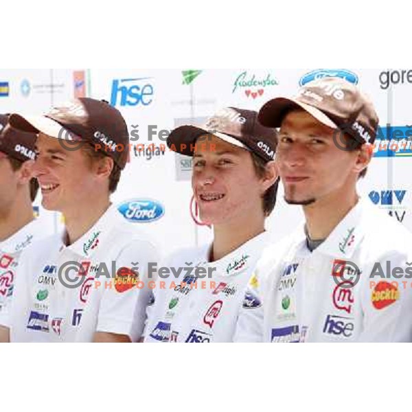 Peter Prevc during Slovenia Nordic ski team press conference, held under Mostec jumping hill, Ljubljana, Slovenia on June 10, 2013 