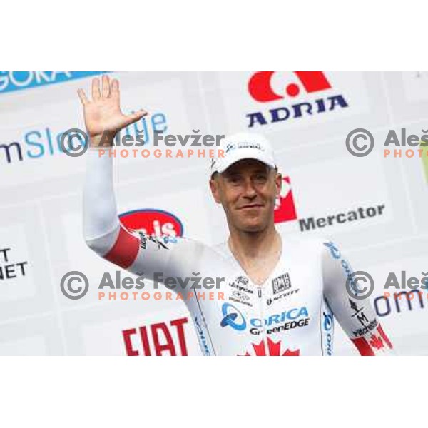  Svein Tuft of Canada during time trial 8,8 km, 1st stage of Tour Of Slovenia in Ljubljana on June 13, 2013