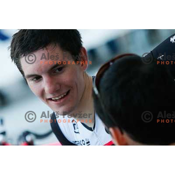 Jan Polanc of Slovenia during time trial 8,8 km, 1st stage of Tour Of Slovenia in Ljubljana on June 13, 2013 