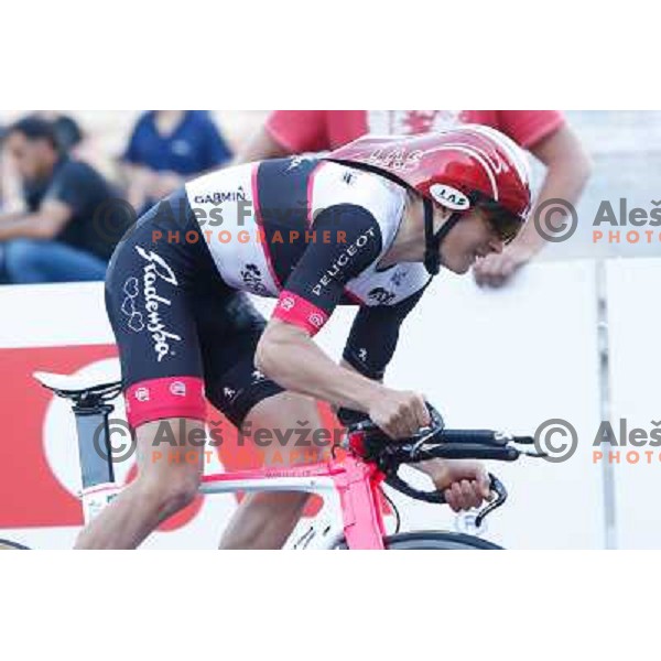 Luka Pibernik of Slovenia during time trial 8,8 km, 1st stage of Tour Of Slovenia in Ljubljana on June 13, 2013 