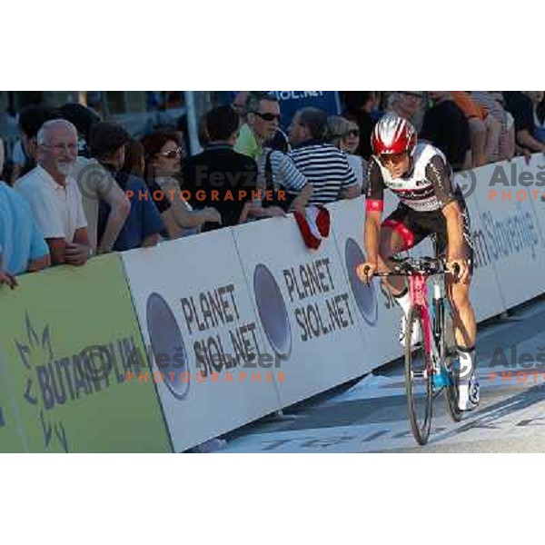 Luka Pibernik of Slovenia during time trial 8,8 km, 1st stage of Tour Of Slovenia in Ljubljana on June 13, 2013 