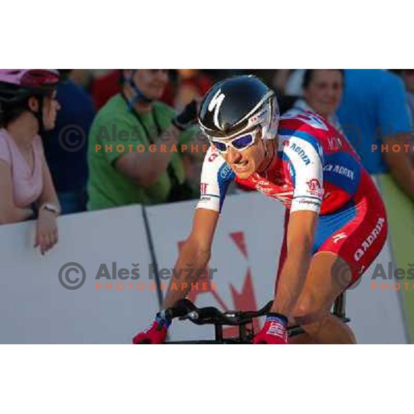Tomaz Nose of Slovenia during time trial 8,8 km, 1st stage of Tour Of Slovenia in Ljubljana on June 13, 2013 