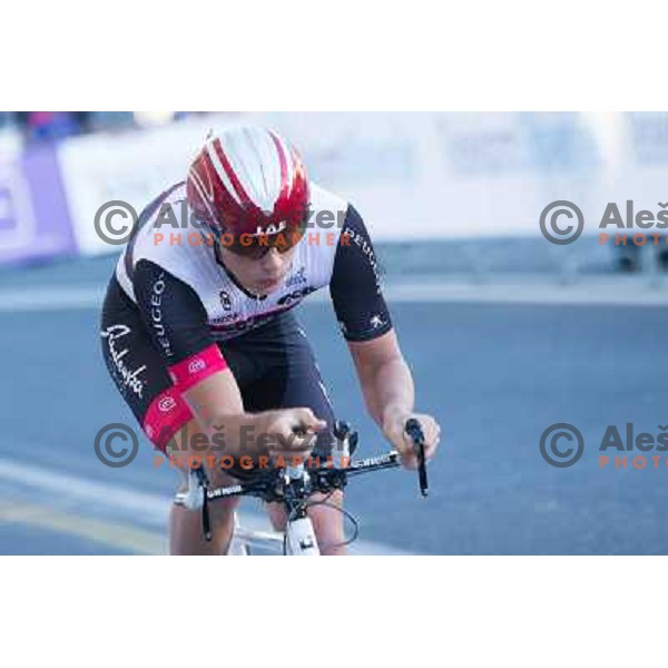 Andrej Rajsp of Slovenia during time trial 8,8 km, 1st stage of Tour Of Slovenia in Ljubljana on June 13, 2013 