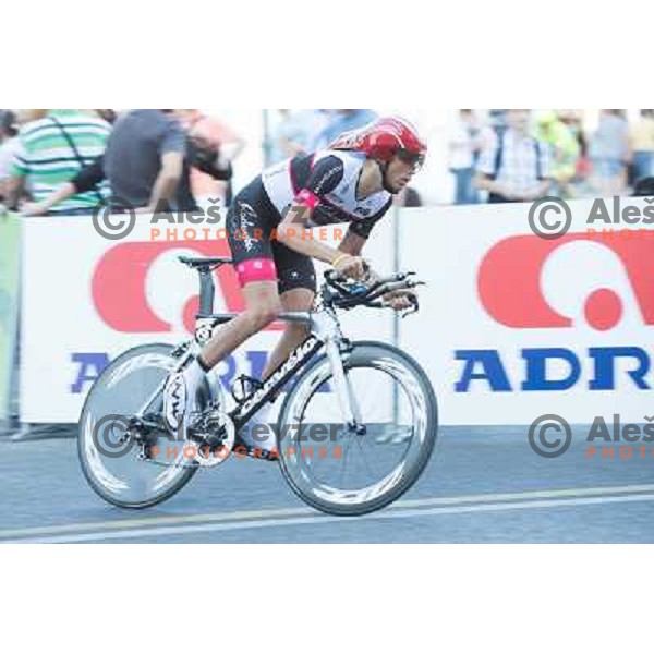 Marko Pavlic of Slovenia during time trial 8,8 km, 1st stage of Tour Of Slovenia in Ljubljana on June 13, 2013 