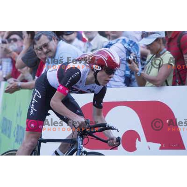 Jure Miskulin of Slovenia during time trial 8,8 km, 1st stage of Tour Of Slovenia in Ljubljana on June 13, 2013 