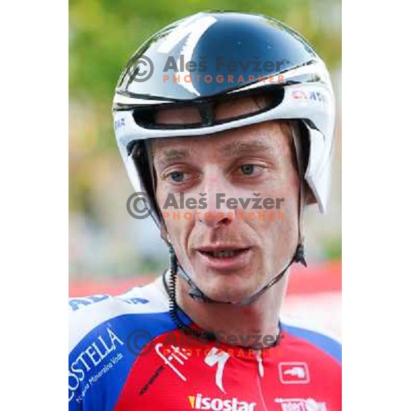 Tomaz Nose of Slovenia during time trial 8,8 km, 1st stage of Tour Of Slovenia in Ljubljana on June 13, 2013 