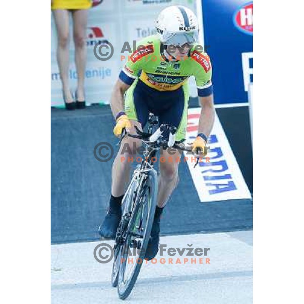 Tadej Valjavec of Slovenia during time trial 8,8 km, 1st stage of Tour Of Slovenia in Ljubljana on June 13, 2013 