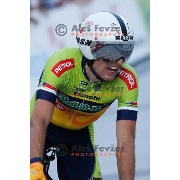 Tadej Veljavec of Slovenia during time trial 8,8 km, 1st stage of Tour Of Slovenia in Ljubljana on June 13, 2013 