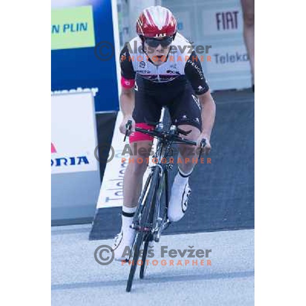 Jure Miskulin of Slovenia during time trial 8,8 km, 1st stage of Tour Of Slovenia in Ljubljana on June 13, 2013 