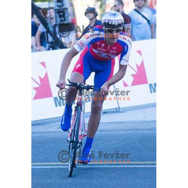 Bruno Maltar of Slovenia during time trial 8,8 km, 1st stage of Tour Of Slovenia in Ljubljana on June 13, 2013 
