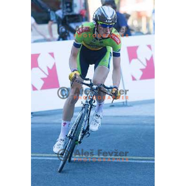 Matej Mohoric of Slovenia during time trial 8,8 km, 1st stage of Tour Of Slovenia in Ljubljana on June 13, 2013 