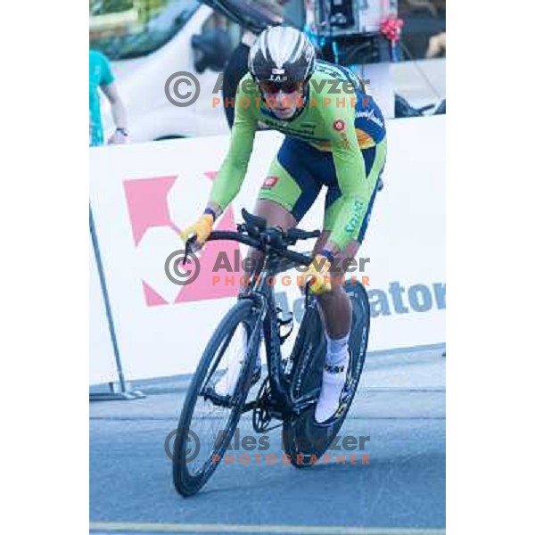 Jure Bitenc of Slovenia during time trial 8,8 km, 1st stage of Tour Of Slovenia in Ljubljana on June 13, 2013 