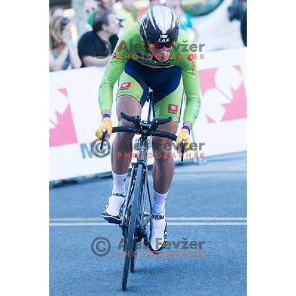 Jure Bitenc of Slovenia during time trial 8,8 km, 1st stage of Tour Of Slovenia in Ljubljana on June 13, 2013 