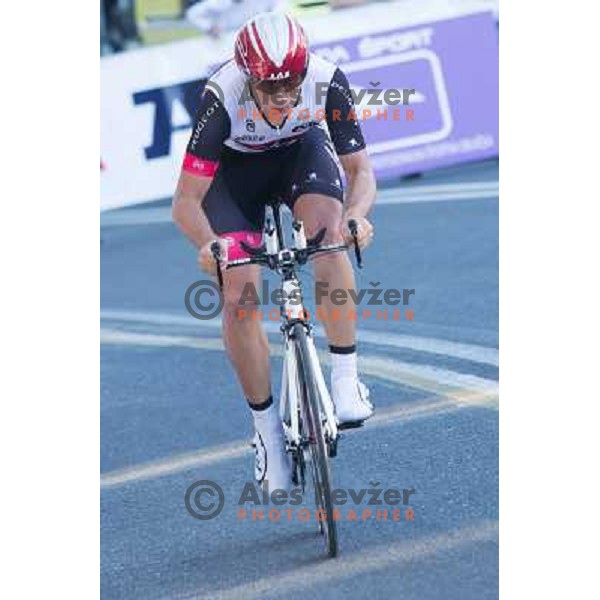 Andrej Rajsp of Slovenia during time trial 8,8 km, 1st stage of Tour Of Slovenia in Ljubljana on June 13, 2013 
