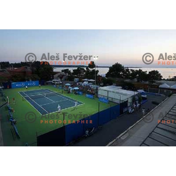 action during first round of Tilia Slovenia Open-ATP Challenger Tour in Portoroz, Slovenia on July 2, 2013 