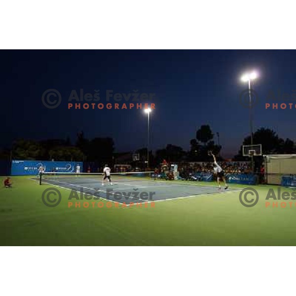 action during first round of Tilia Slovenia Open-ATP Challenger Tour in Portoroz, Slovenia on July 2, 2013 