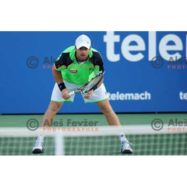 Blaz Kavcic of Slovenia in action during first round of Tilia Slovenia Open- ATP Challenger tour, played in SRC Marina, Portoroz, Slovenia on July 2, 2013 