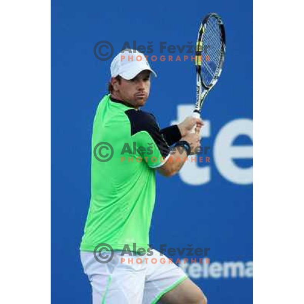 Blaz Kavcic of Slovenia in action during first round of Tilia Slovenia Open- ATP Challenger tour, played in SRC Marina, Portoroz, Slovenia on July 2, 2013 
