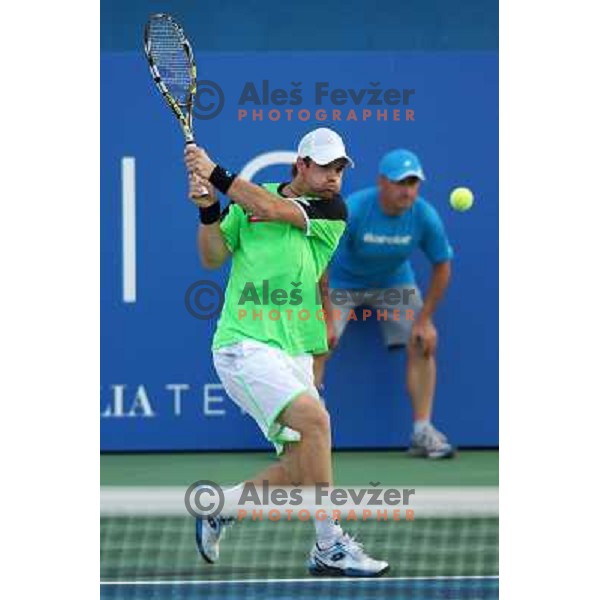 Blaz Kavcic of Slovenia in action during first round of Tilia Slovenia Open- ATP Challenger tour, played in SRC Marina, Portoroz, Slovenia on July 2, 2013 