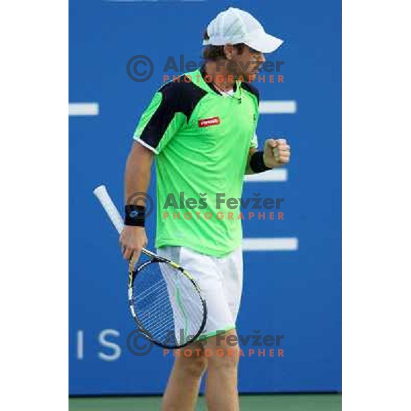 Blaz Kavcic of Slovenia in action during first round of Tilia Slovenia Open- ATP Challenger tour, played in SRC Marina, Portoroz, Slovenia on July 2, 2013 