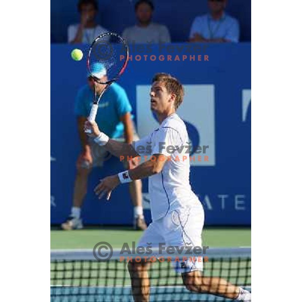 Aljaz Bedene of Slovenia in action during first round of Tilia Slovenia Open- ATP Challenger tour, played in SRC Marina, Portoroz, Slovenia on July 2, 2013 