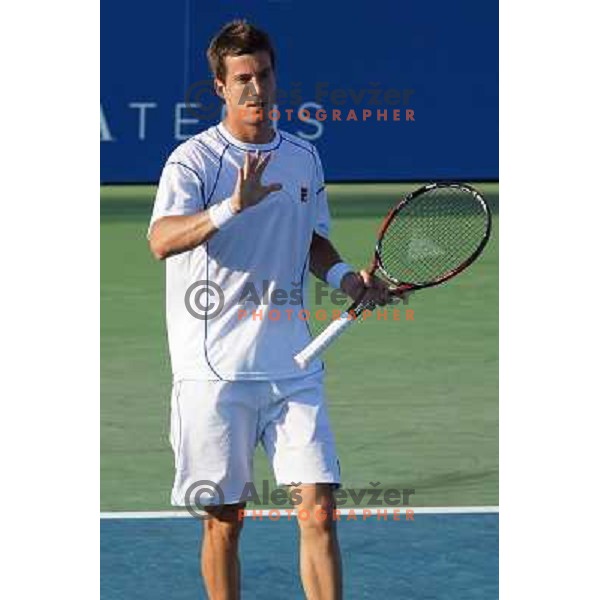 Aljaz Bedene of Slovenia in action during first round of Tilia Slovenia Open- ATP Challenger tour, played in SRC Marina, Portoroz, Slovenia on July 2, 2013 