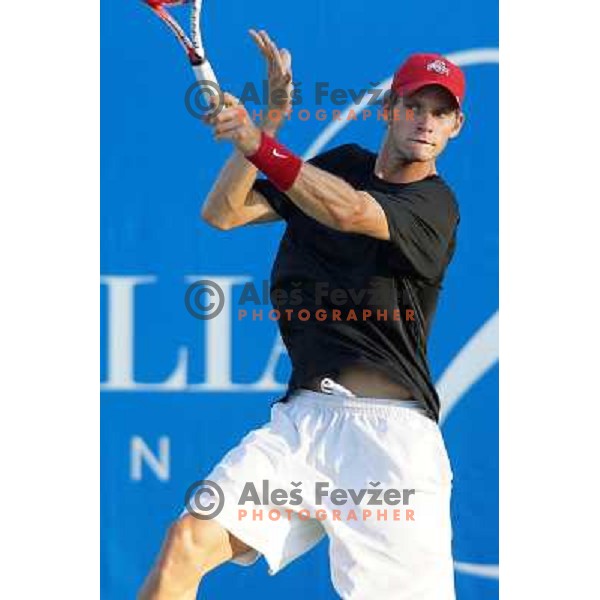 Blaz Rola of Slovenia in action during first round of Tilia Slovenia Open- ATP Challenger tour, played in SRC Marina, Portoroz, Slovenia on July 3, 2013 