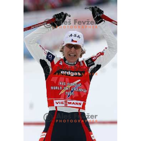 Katerina Neumannova winning at Cross-country Ladies 10 km free at FIS Nordic Ski WC Sapporo, Hokaido, Japan
