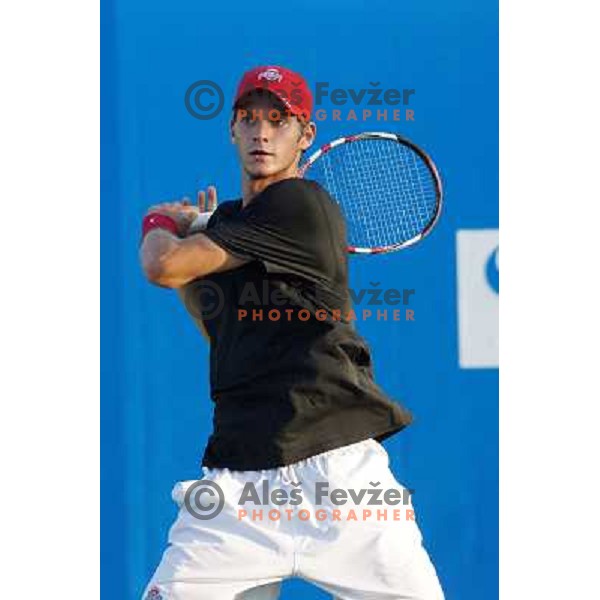 Blaz Rola of Slovenia in action during first round of Tilia Slovenia Open- ATP Challenger tour, played in SRC Marina, Portoroz, Slovenia on July 3, 2013 
