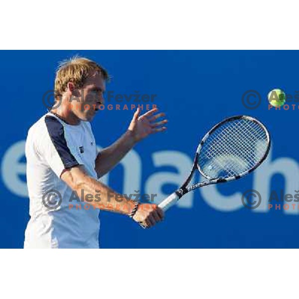 Grega Zemlja of Slovenia in action during first round of Tilia Slovenia Open- ATP Challenger tour, played in SRC Marina, Portoroz, Slovenia on July 3, 2013 