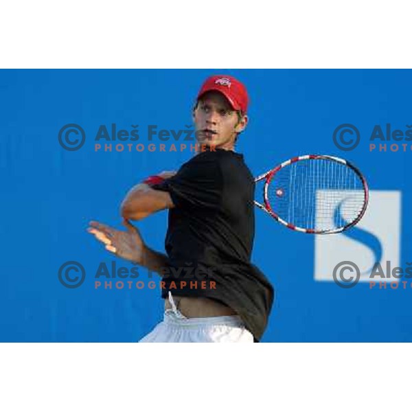 Blaz Rola of Slovenia in action during first round of Tilia Slovenia Open- ATP Challenger tour, played in SRC Marina, Portoroz, Slovenia on July 3, 2013 