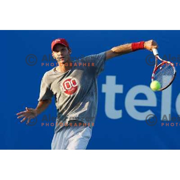 Blaz Rola of Slovenia in action during first round of Tilia Slovenia Open- ATP Challenger tour, played in SRC Marina, Portoroz, Slovenia on July 3, 2013 