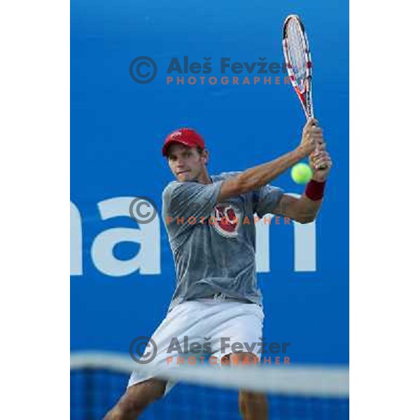 Blaz Rola of Slovenia in action during first round of Tilia Slovenia Open- ATP Challenger tour, played in SRC Marina, Portoroz, Slovenia on July 3, 2013 