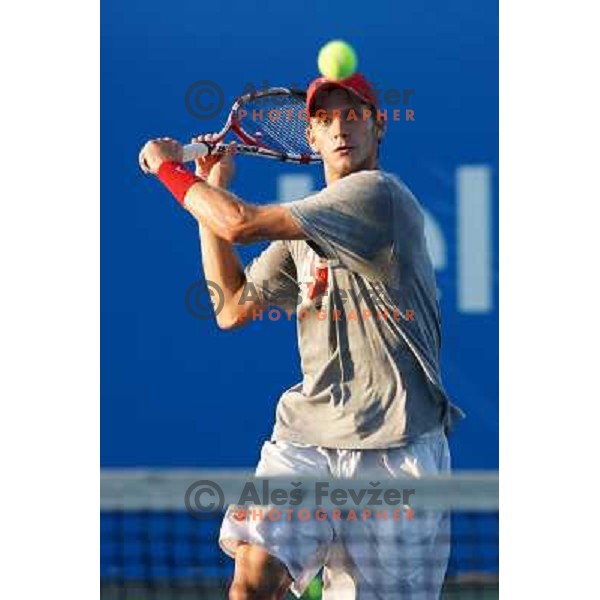 Blaz Rola of Slovenia in action during first round of Tilia Slovenia Open- ATP Challenger tour, played in SRC Marina, Portoroz, Slovenia on July 3, 2013 
