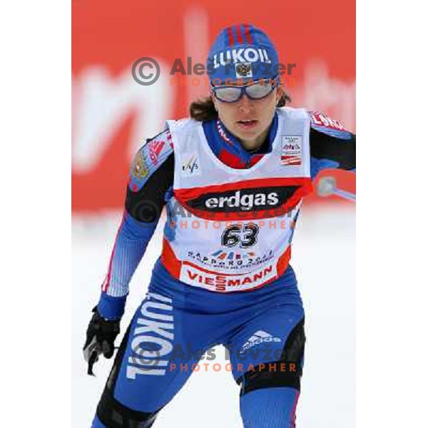 Natalia Korosteleva at Cross-country Ladies 10 km free at FIS Nordic Ski WC Sapporo, Hokaido, Japan