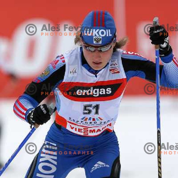Julia Tchekaleva at Cross-country Ladies 10 km free at FIS Nordic Ski WC Sapporo, Hokaido, Japan