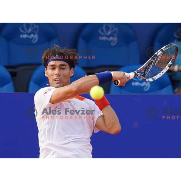 Fabio Fognini of Italy playing in second round of ATP Vegeta Croatia Open tennis tournament in Umag, Croatia on July 24,2013 