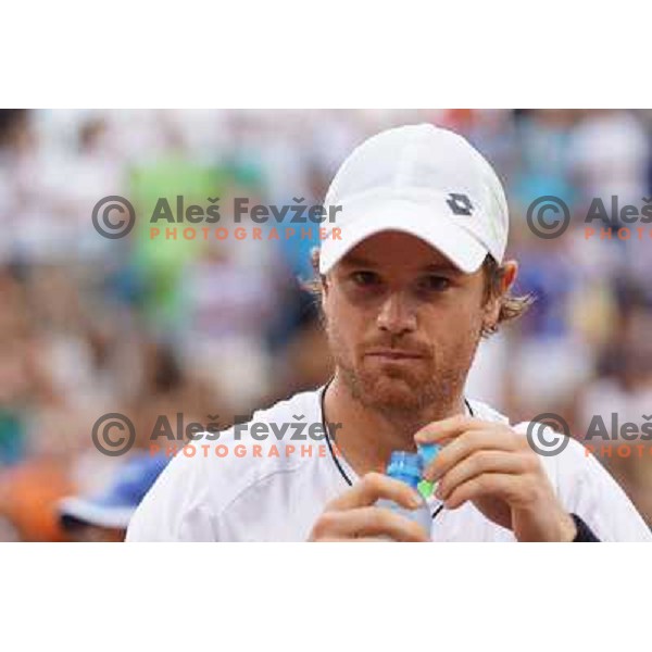 Blaz Kavcic of Slovenia playing in second round of ATP Vegeta Croatia Open tennis tournament in Umag, Croatia on July 24,2013 