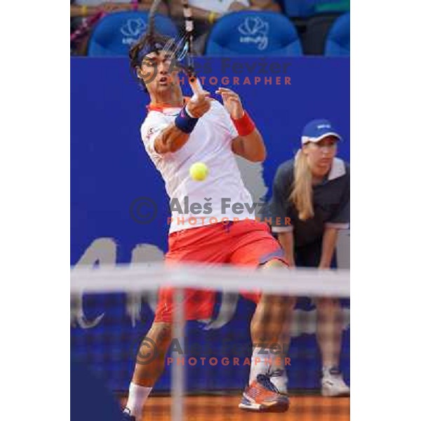 Fabio Fognini of Italy playing in second round of ATP Vegeta Croatia Open tennis tournament in Umag, Croatia on July 24,2013 