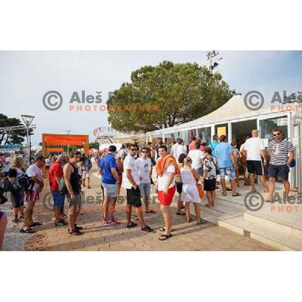 Spectators waiting for tickest for second round of ATP Vegeta Croatia Open tennis tournament in Umag, Croatia on July 25,2013 