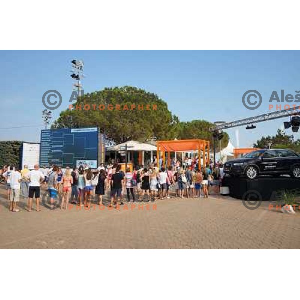 Spectators waiting for tickest for second round of ATP Vegeta Croatia Open tennis tournament in Umag, Croatia on July 25,2013 