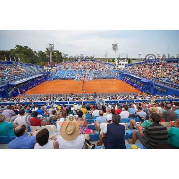 Spectators enjoy action in second round of ATP Vegeta Croatia Open tennis tournament in Umag, Croatia on July 25,2013 