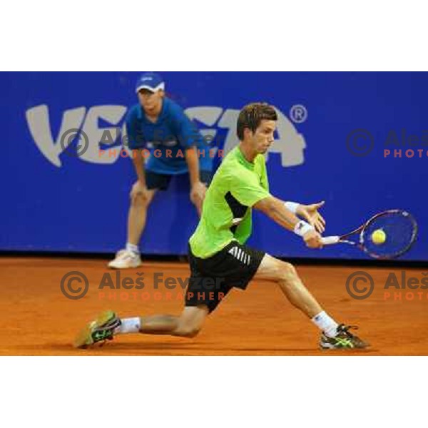 Aljaz Bedene of Slovenia in action during second round of ATP Vegeta Croatia Open tennis tournament in Umag, Croatia on July 25,2013 