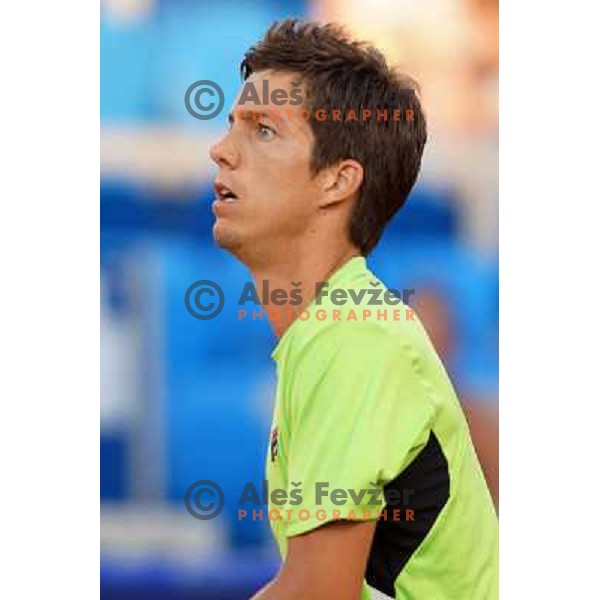Aljaz Bedene of Slovenia in action during second round of ATP Vegeta Croatia Open tennis tournament in Umag, Croatia on July 25,2013 