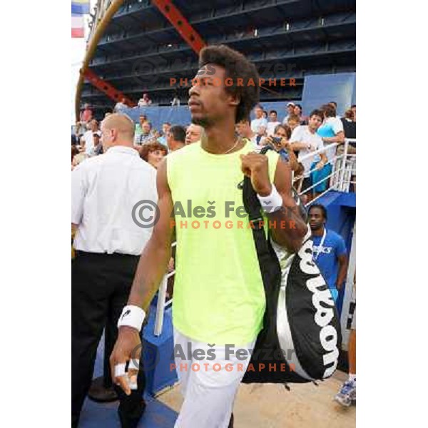 Gael Monfils of France playing in second round of ATP Vegeta Croatia Open tennis tournament in Umag, Croatia on July 24,2013 