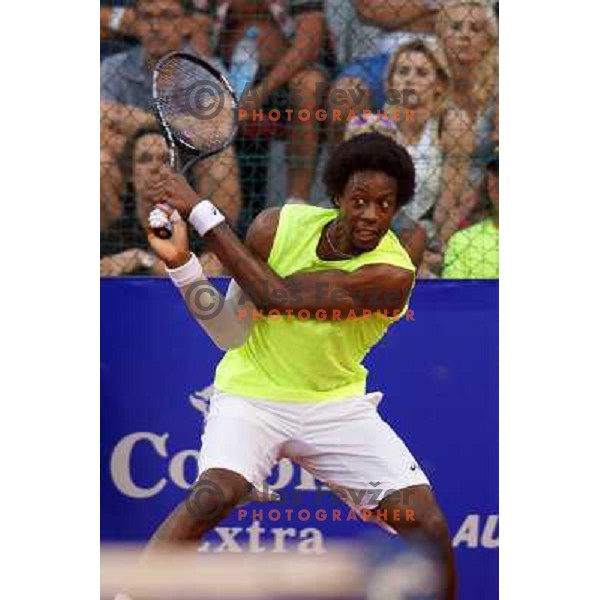 Richard Qasquet of France playing in second round of ATP Vegeta Croatia Open tennis tournament in Umag, Croatia on July 24,2013 