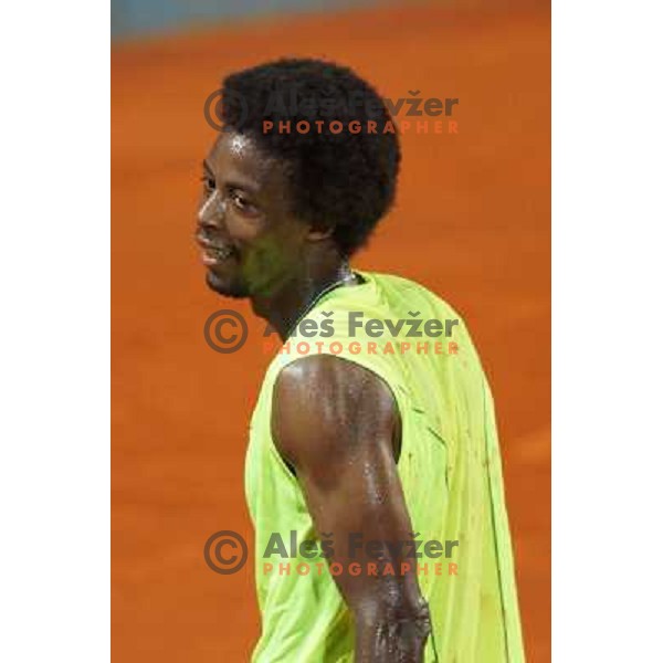 Gael Monfils of France playing in second round of ATP Vegeta Croatia Open tennis tournament in Umag, Croatia on July 24,2013 