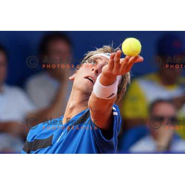 Thiemo De Bakker of Netherlands playing in second round of ATP Vegeta Croatia Open tennis tournament in Umag, Croatia on July 24,2013 