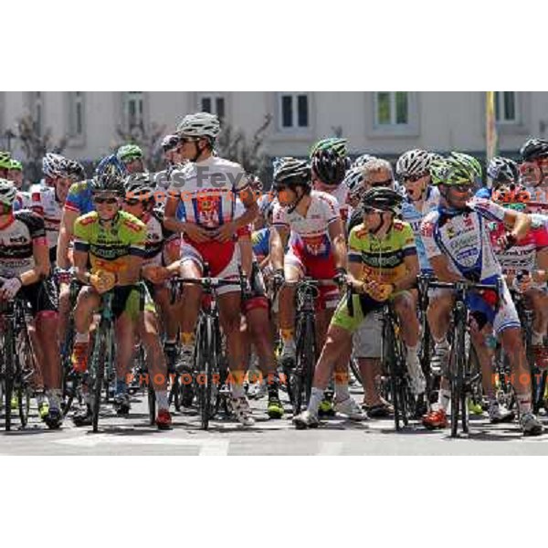 Tadej Valjavec, member of Sava Kranj cycling team finished his racing cycling career in his hometown Kranj in Slovenia during Grand Prix of Kranj EuroTour race on July 27,2013 