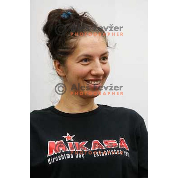 Talida Tolnai of Krim during press conference and presentation of the team for 2013/2014 handball season held in Stozice Arena, Ljubljana, Slovenia on July 30 2013 